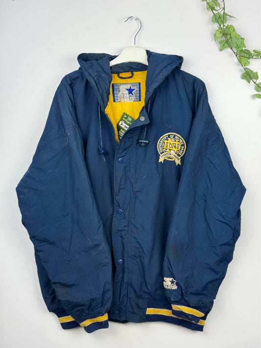 Starter University of Notre Dame Jacket Navy-Blue L