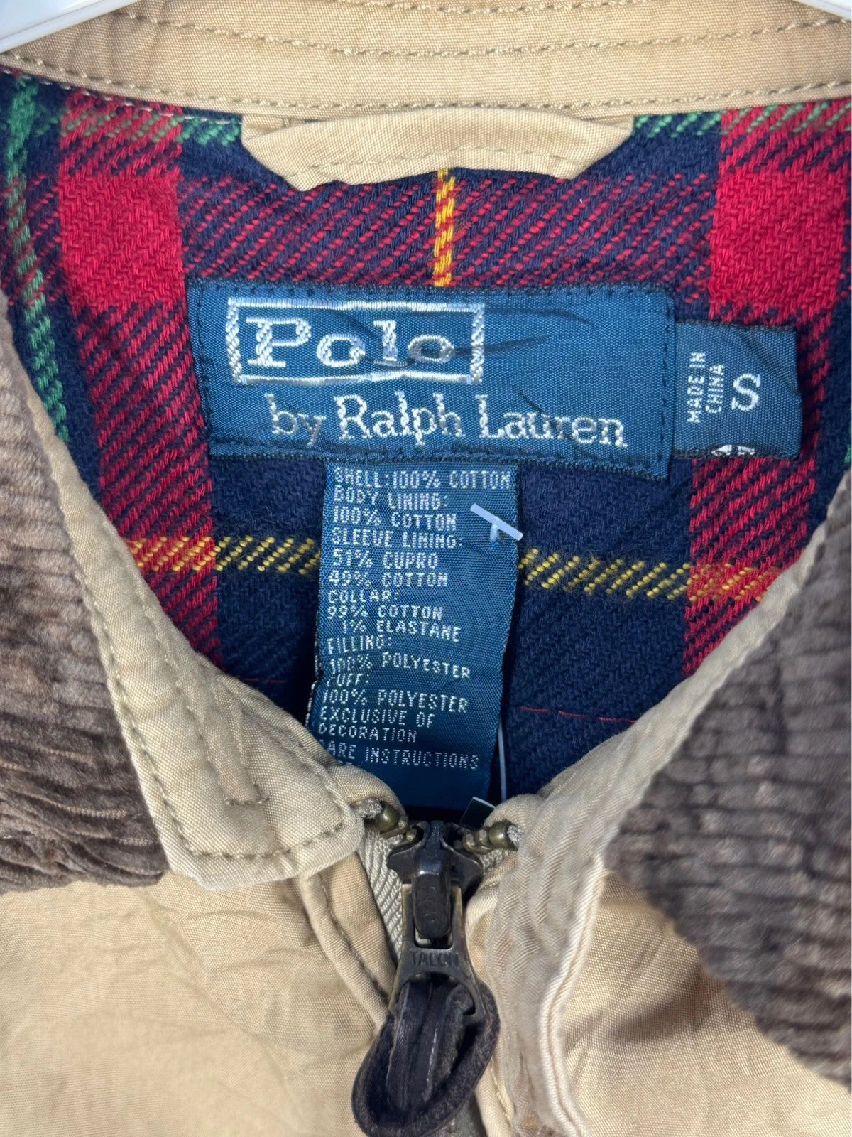 Ralph Lauren Soft Collar Bomber Harrington Beige S