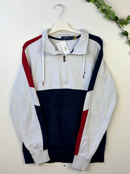 Ralph Lauren Modern Quarter-Zip Red/White/Blue M