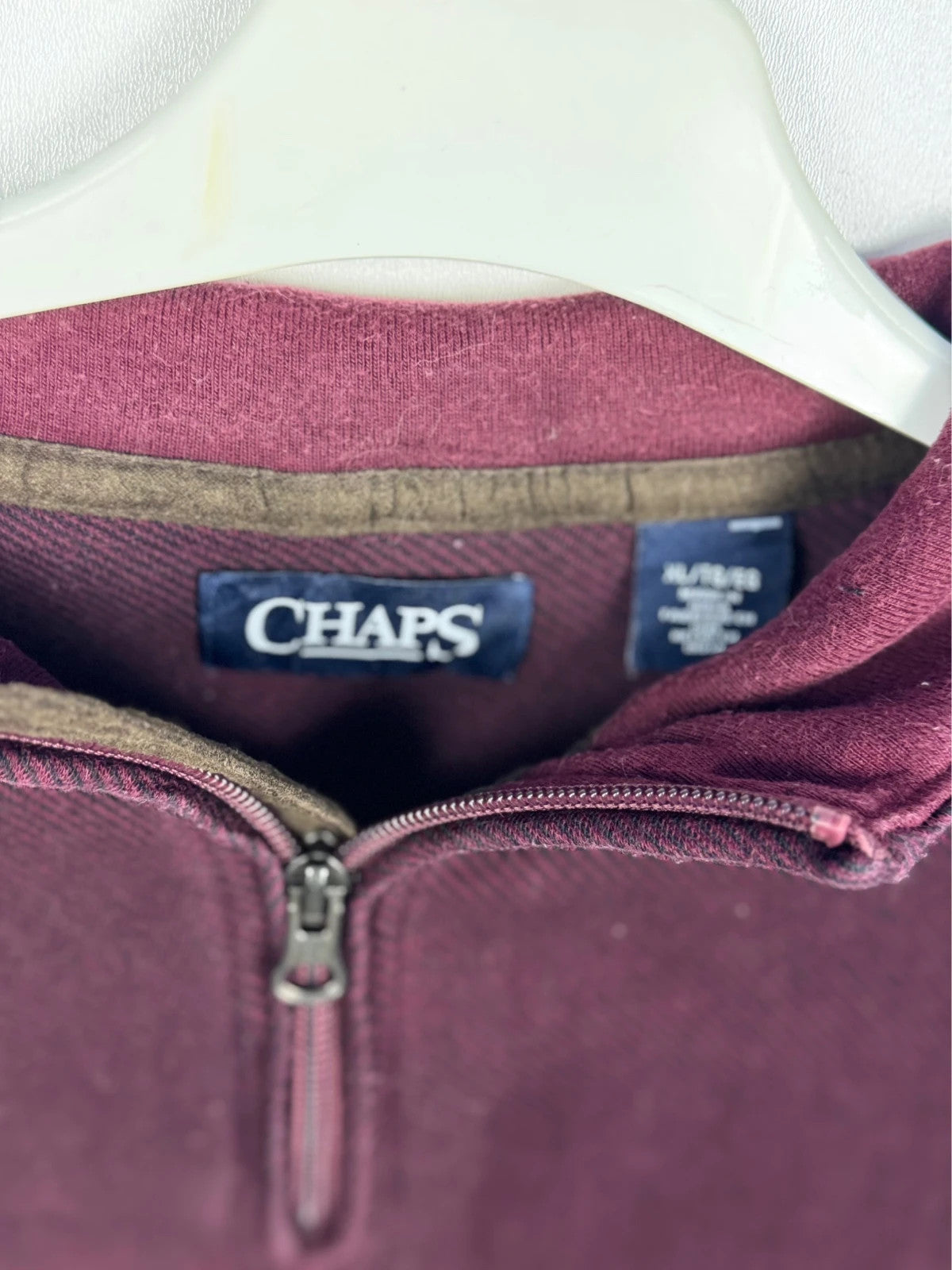 Ralph Lauren Chaps Quarter-Zip Burgundy XL