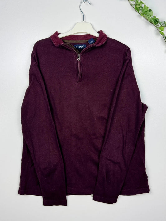 Ralph Lauren Chaps Quarter-Zip Burgundy XL