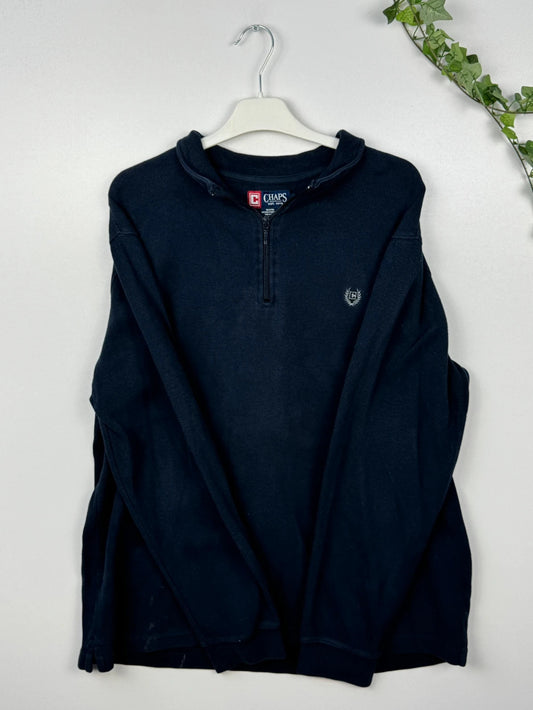 Ralph Lauren Chaps Quarter-Zip Navy-Blue L