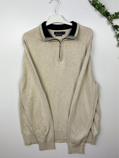 Nautica Quarter-Zip Creme XL