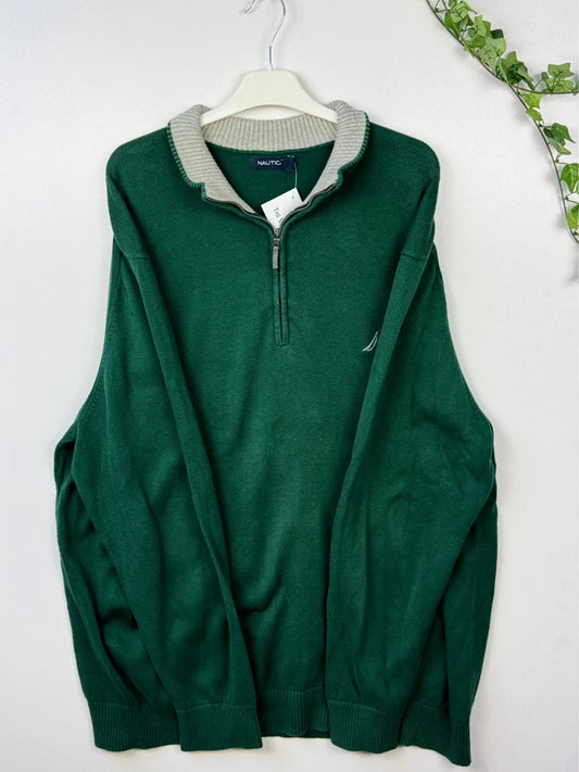 Nautica Quarter-Zip Green 4XL