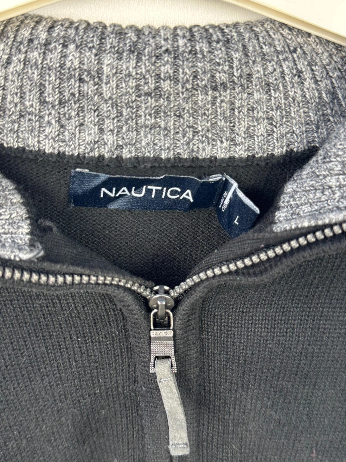 Nautica Quarter-Zip Black L