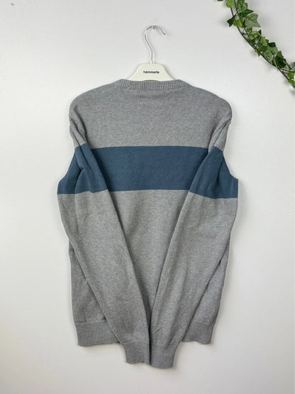 Ralph Lauren Chaps Sweater Grey/Blue M